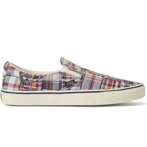 Polo Ralph Lauren Men's Sz 10.5 Keaton Tiger Patchwork Slip-On Sneakers - Picture 3 of 11